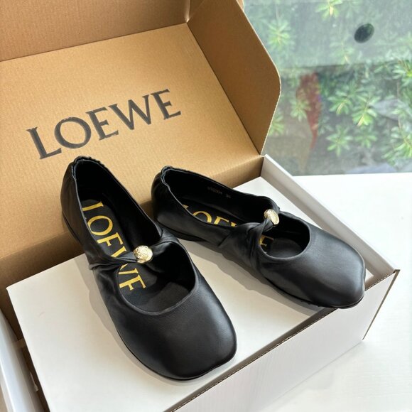 Loewe logo tab patent ballerina flats💕 - Picture 1 of 6